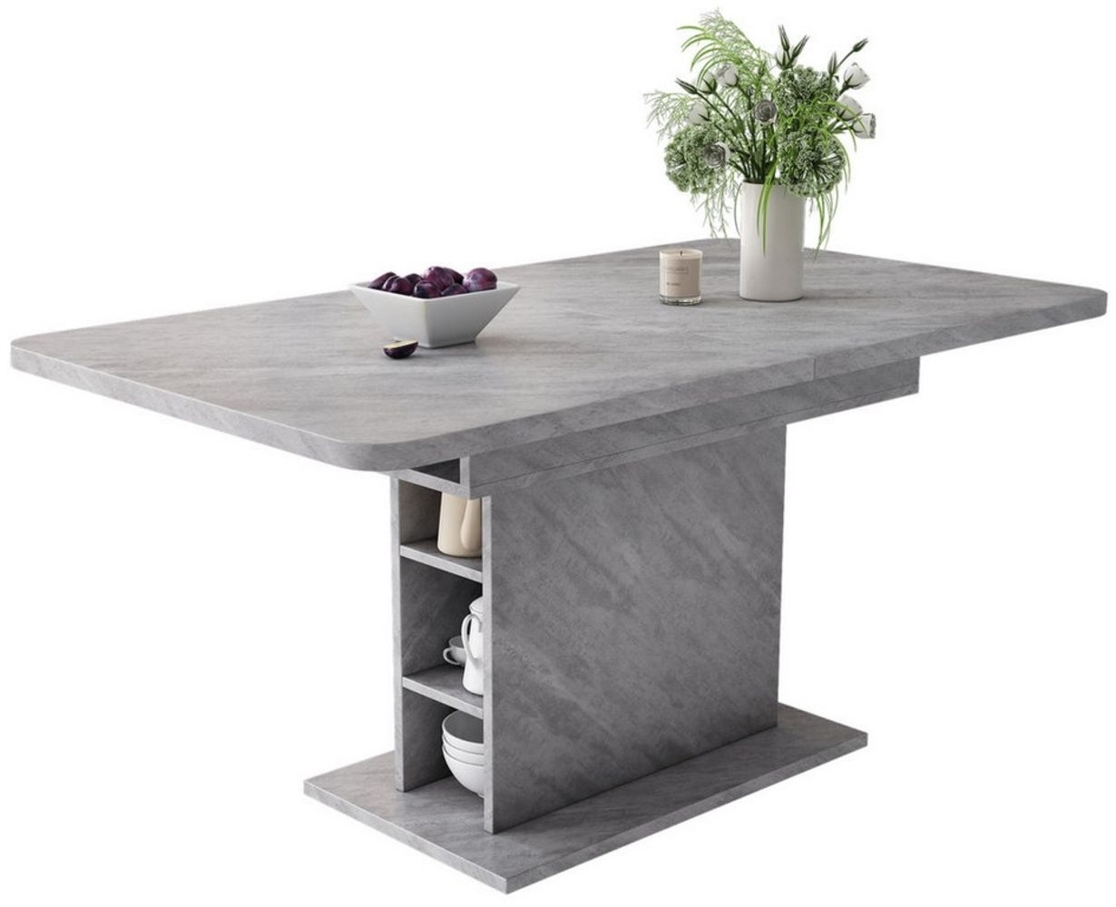 SOFTWEARY Esstisch mit Aufbewahrung (1-St, 130/70/75 cm), Tischplatte erweiterbar Bild 1