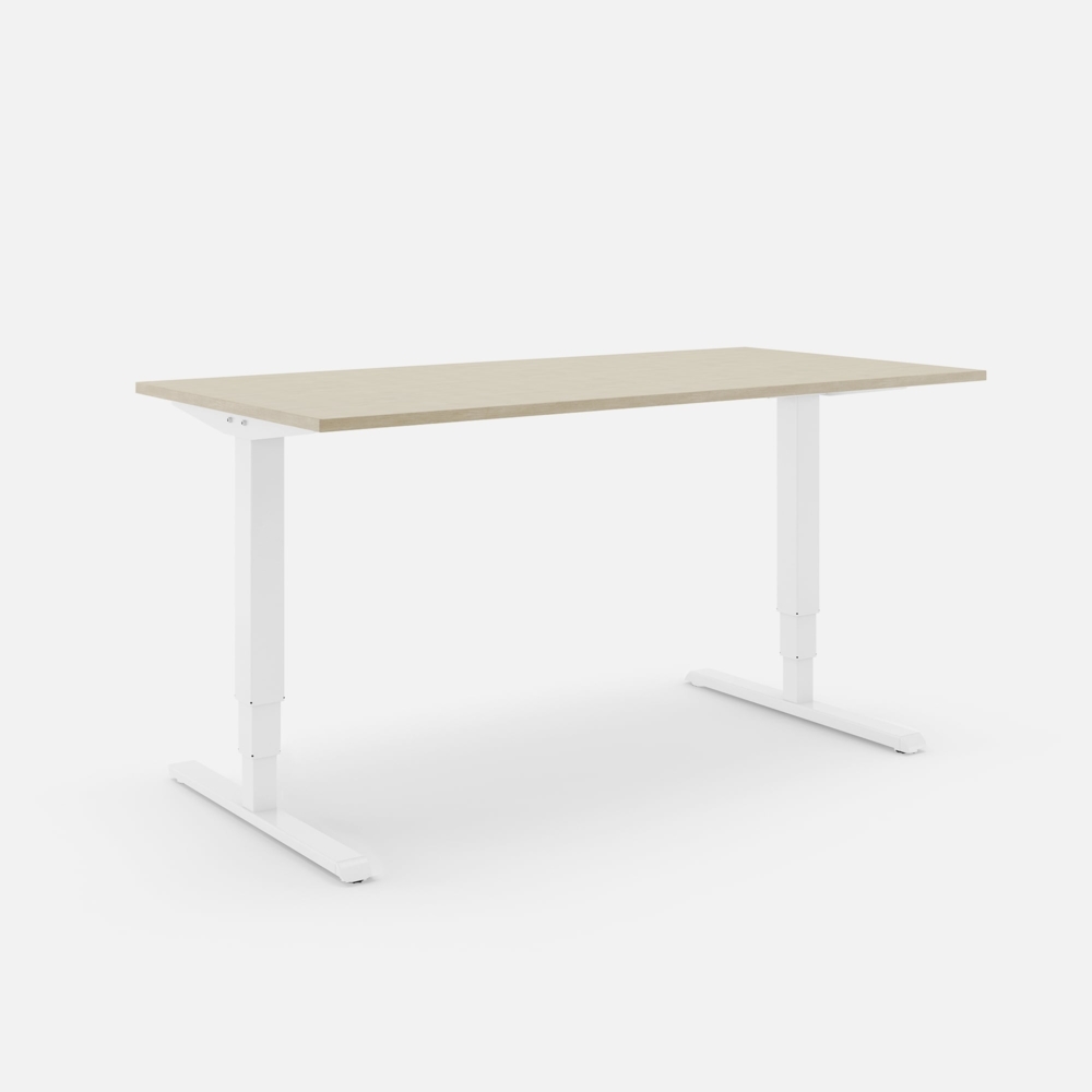 Steelforce 400 Schreibtisch - 180 , Eiche , Weiß Bild 1