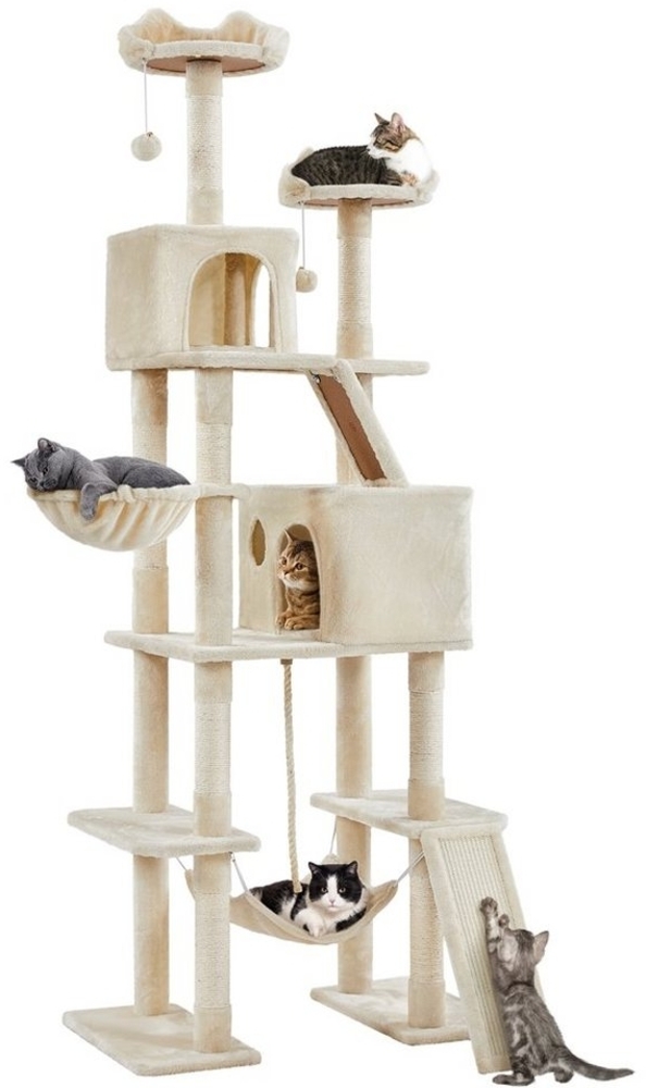 Yaheetech Kratzbaum, 206 cm Katzenbaum Kletterbaum Für 3-4 Katzen Bild 1