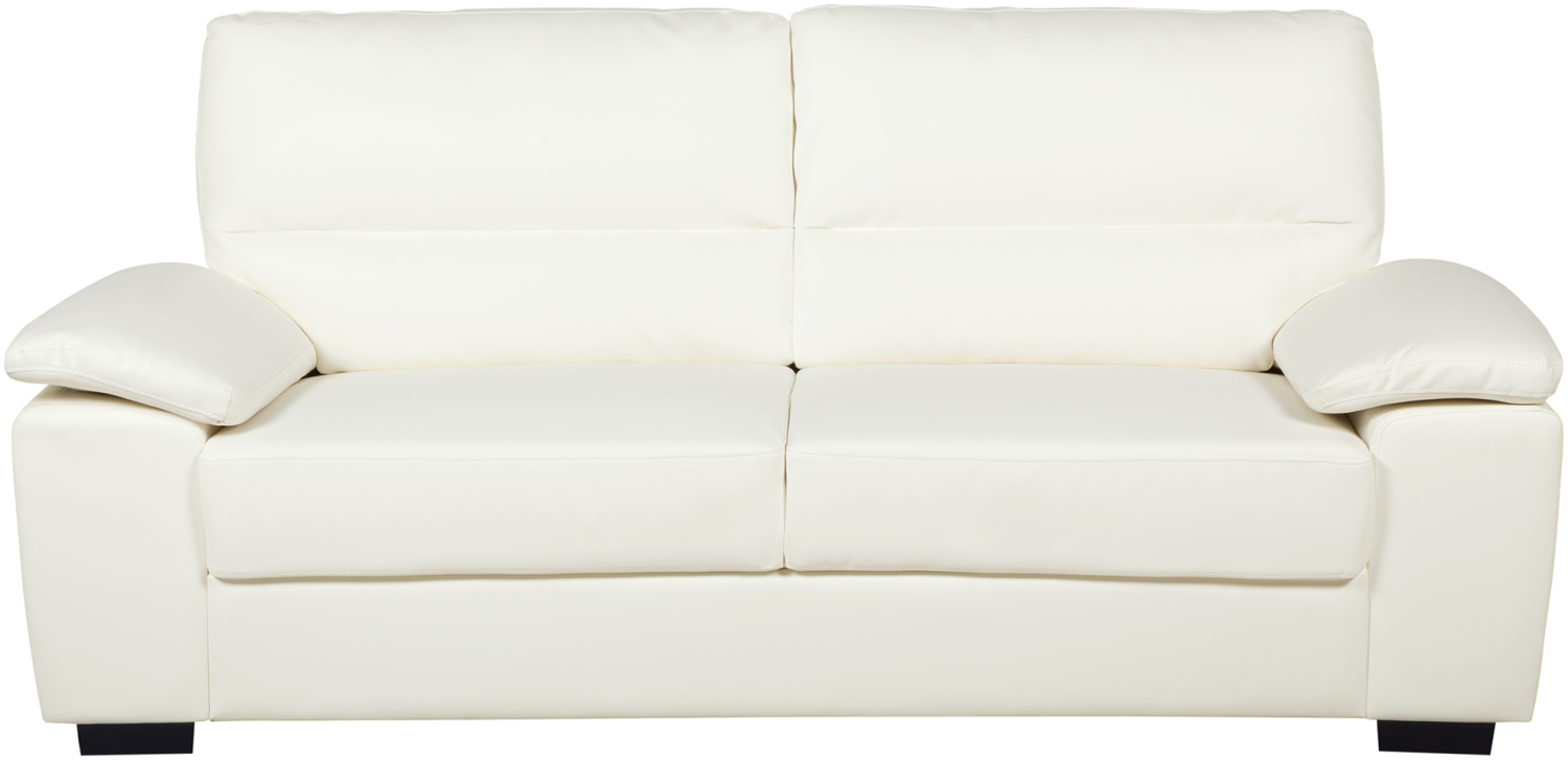 3-Sitzer Sofa Kunstleder creme VOGAR Bild 1