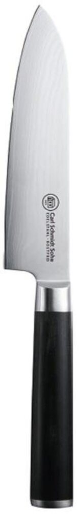 Carl Schmidt Sohn Santokumesser Konstanz, aus 67 Schichten japanischem Stahl, Klingenlänge 18 cm Bild 1