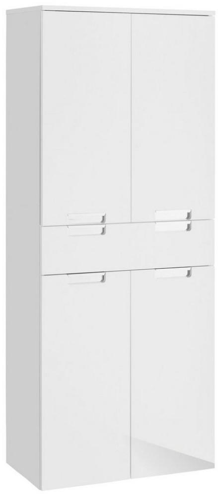 Schildmeyer Hochschrank Rilana 700861, weiß glanz, 159 x 65 x 35 cm Bild 1