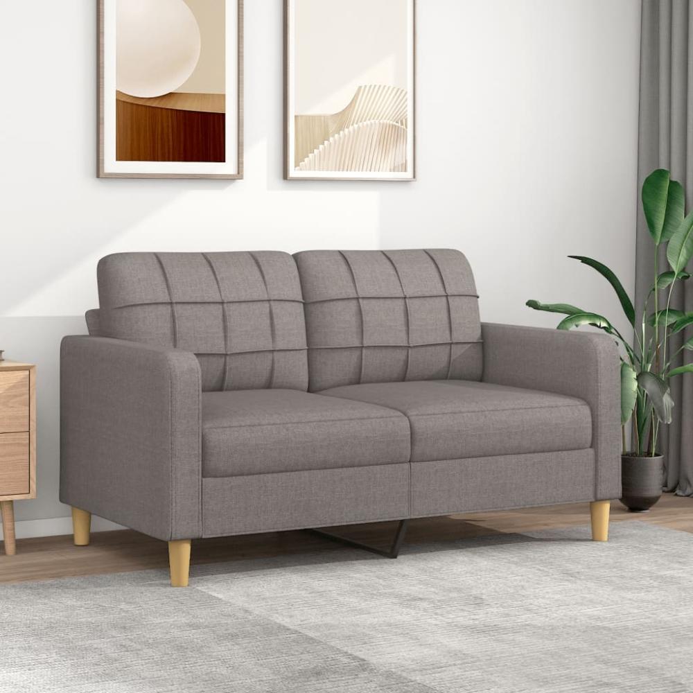 vidaXL 2-Sitzer-Sofa Taupe 140 cm Stoff 359098 Bild 1