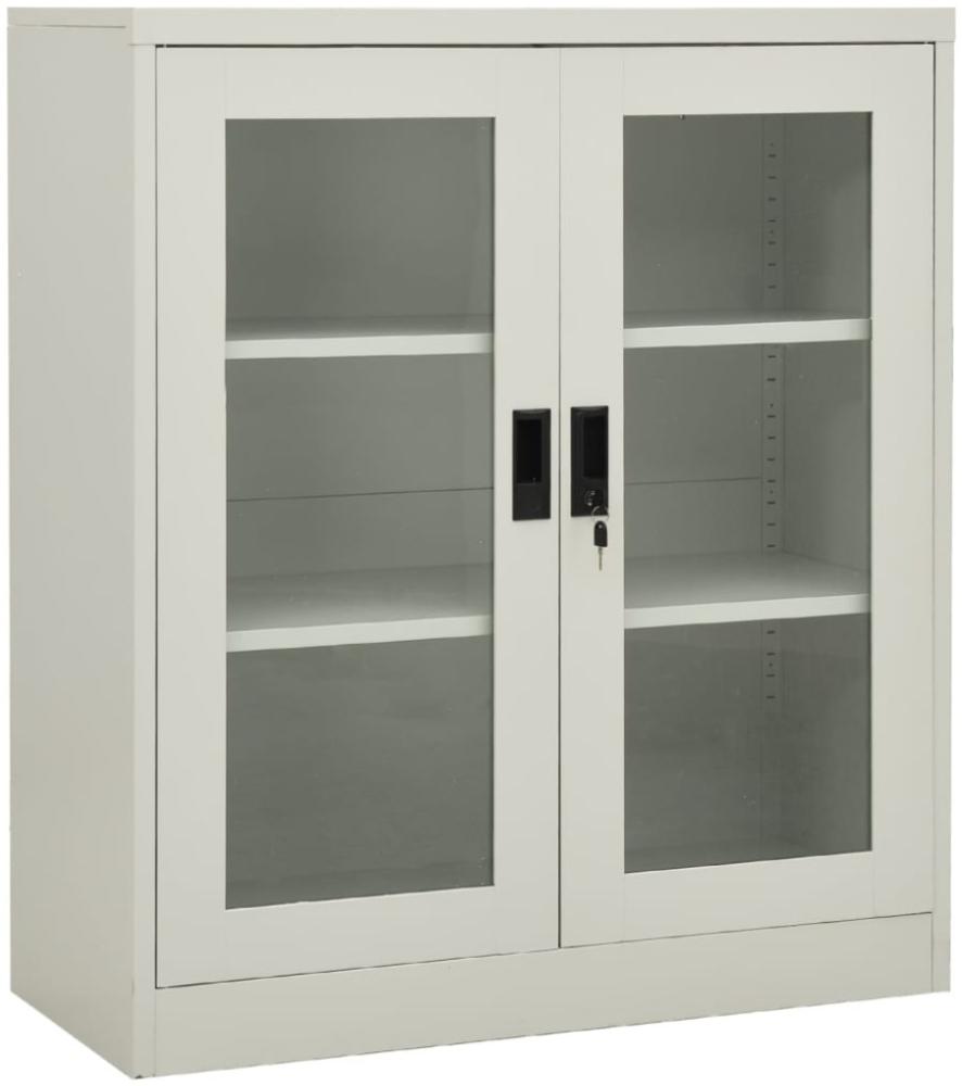 vidaXL Büroschrank Hellgrau 90x40x105 cm Stahl 335935 Bild 1