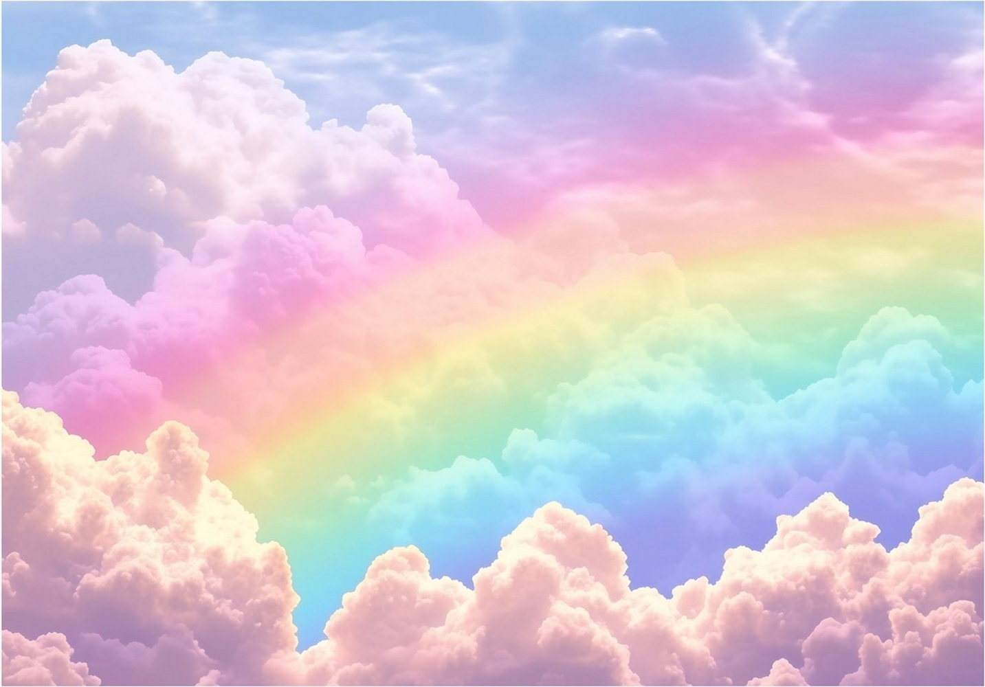 Wallarena Fototapete Kinderzimmer Regenbogen Rosa Mädchen Vlies Tapete Wandtapete, Glatt Vlies Washable, Regenbogen, Himmel, Märchenregenbogen, (Packung, 5 St, Vlies Fototapete), Vliestapete bunt rosa Kinderzimmer Tapete + Kleister Motivtapete Bild 1