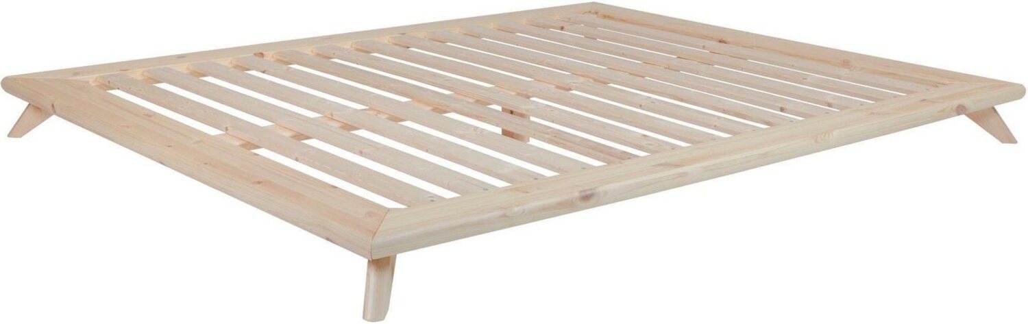 Massivholzbett Bett SENZA 140 x 200 Futonbett Gestell Kiefer natur Bild 1