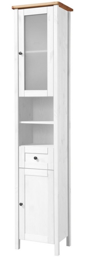 welltime Hochschrank Sylt Badmöbel im Landhaus-Stil, Breite 40 cm, aus Massivholz Bild 1