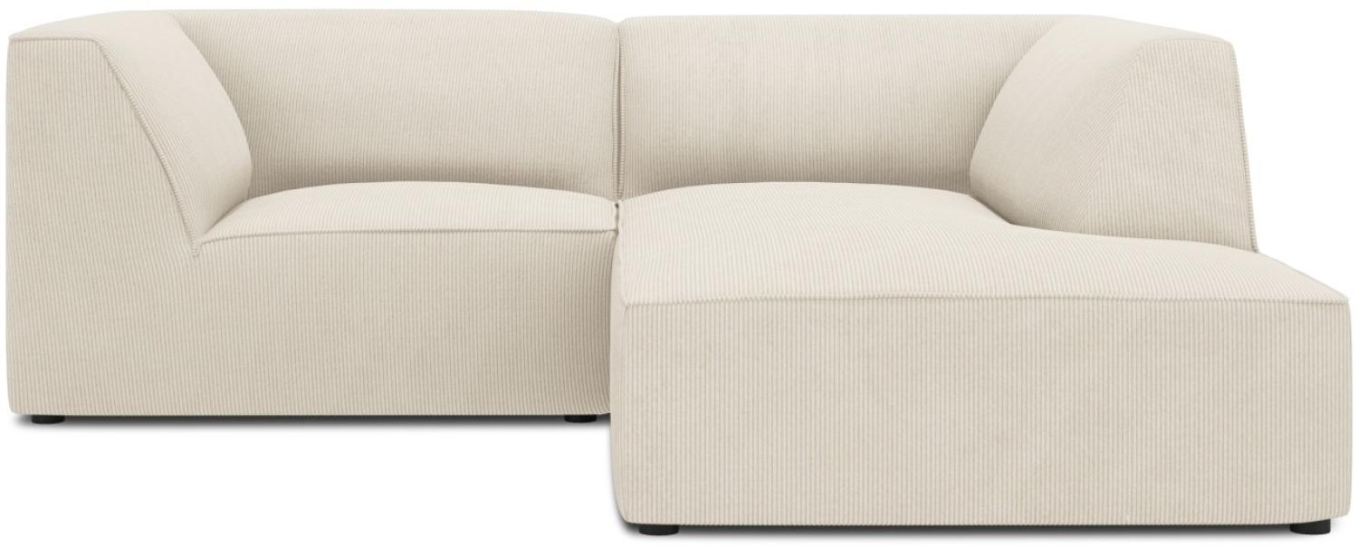 Micadoni 3-Sitzer Modular Ecke rechts Sofa Ruby | Bezug Light Beige | Beinfarbe Black Plastic Bild 1