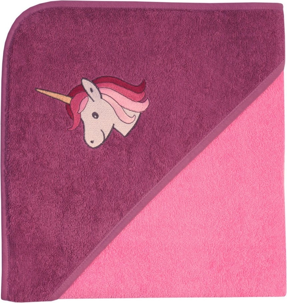 Wörner Kapuzenhandtuch Einhorn, Frottee (1-St), mit Kapuze, maschinenwaschbar, trocknergeeignet Bild 1