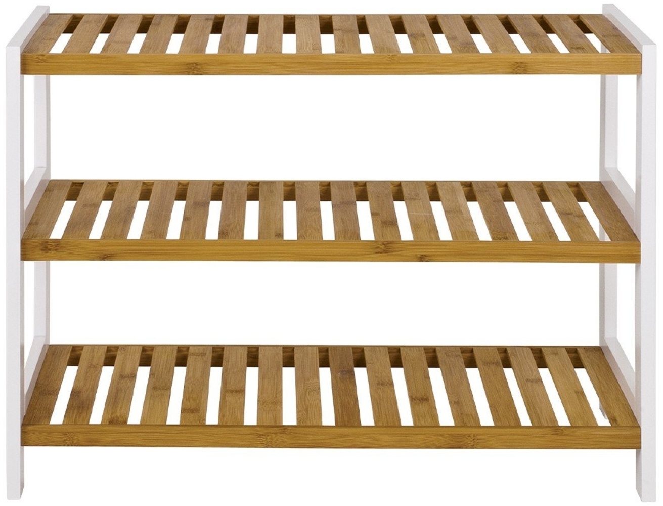 HAKU Möbel Schuhregal - weiß-natur - H. 55cm x B. 70cm - HAKU-38330 Bild 1