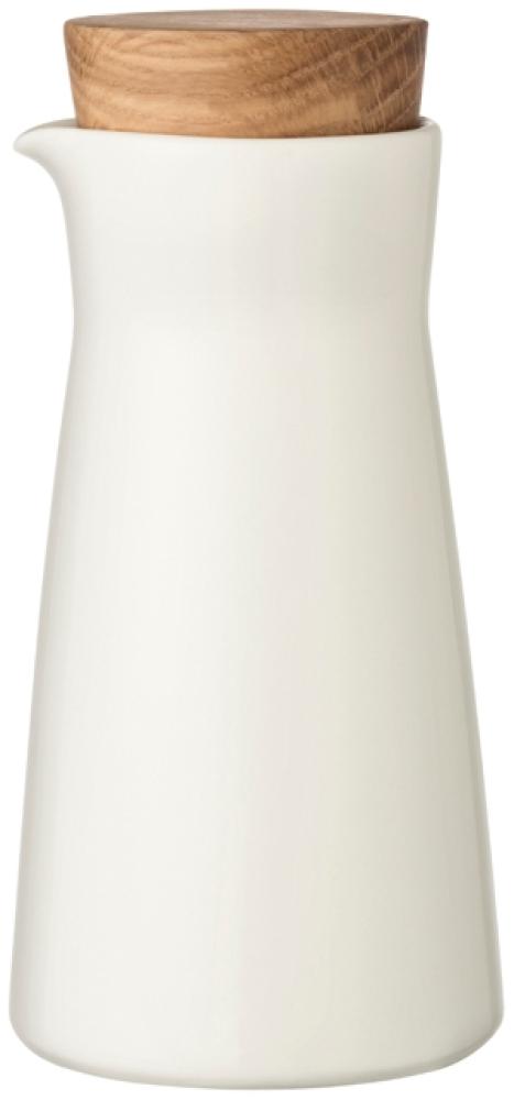 Milchkännchen mit Holzstopper – 200 ml - Weiss Teema white Iittala Milch und Zucker - Mikrowellengeeignet Backofengeeignet geeignet, Handpflege Bild 1