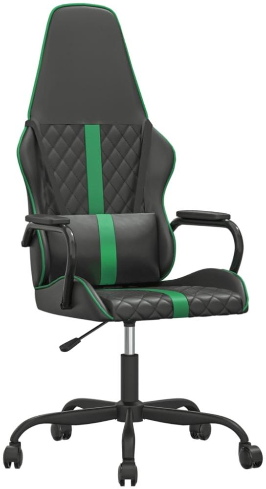 vidaXL Gaming-Stuhl mit Massagefunktion Grün und Schwarz Kunstleder 345560 Bild 1