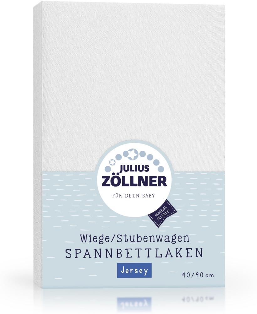 Julius Zöllner Spannbettlaken Jersey weiß, 40x90 cm Bild 1