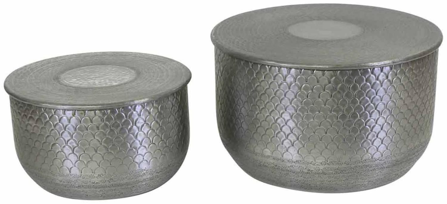 Orientalischer Beistelltisch Alava Silber 2 er Set Bild 1