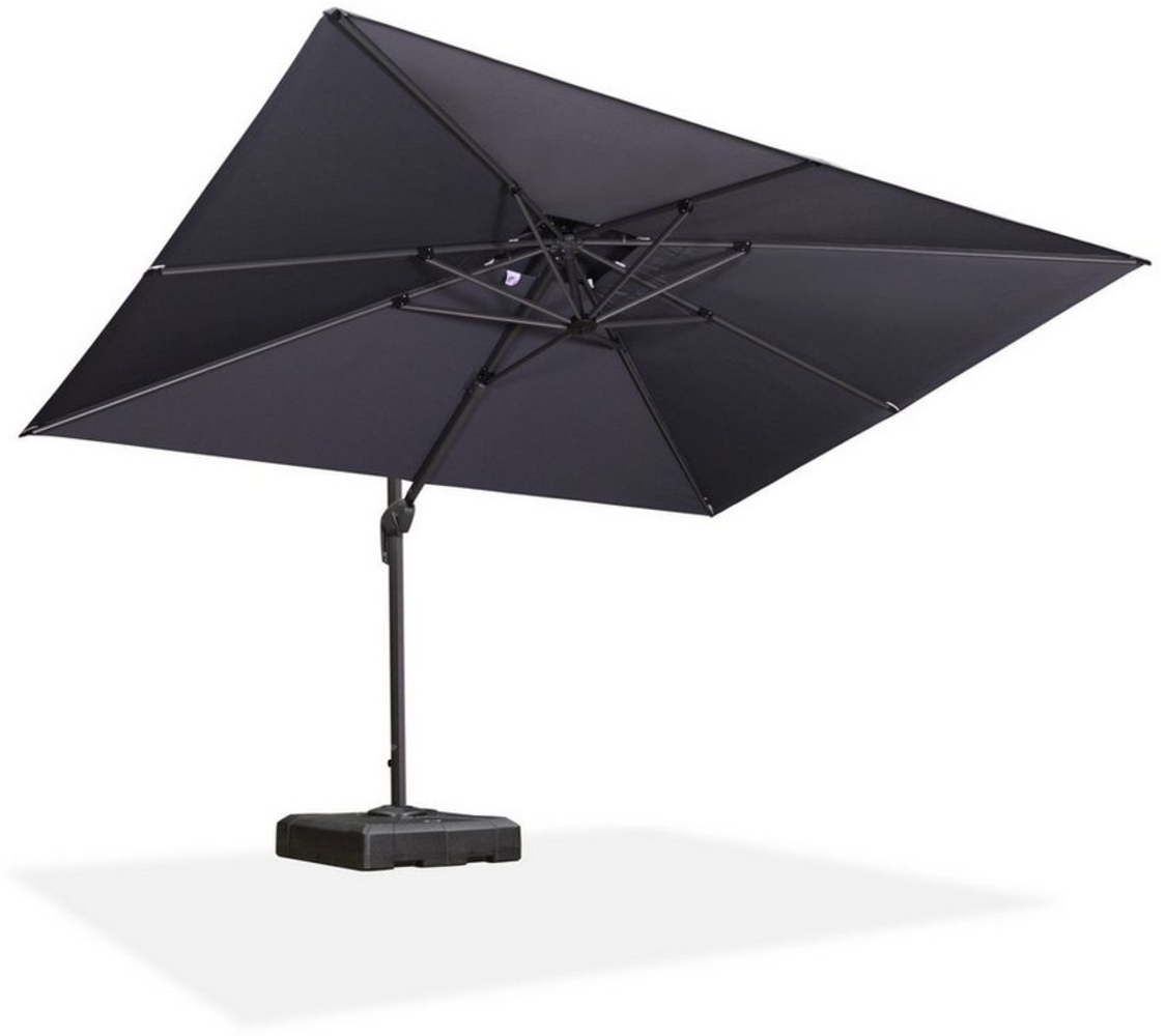 PURPLE LEAF Ampelschirm Außenbereich Alu Doppeldach Sonnenschirm Sonnenschirm, Terrassenschirm, für Terrasse, Balkon Bild 1