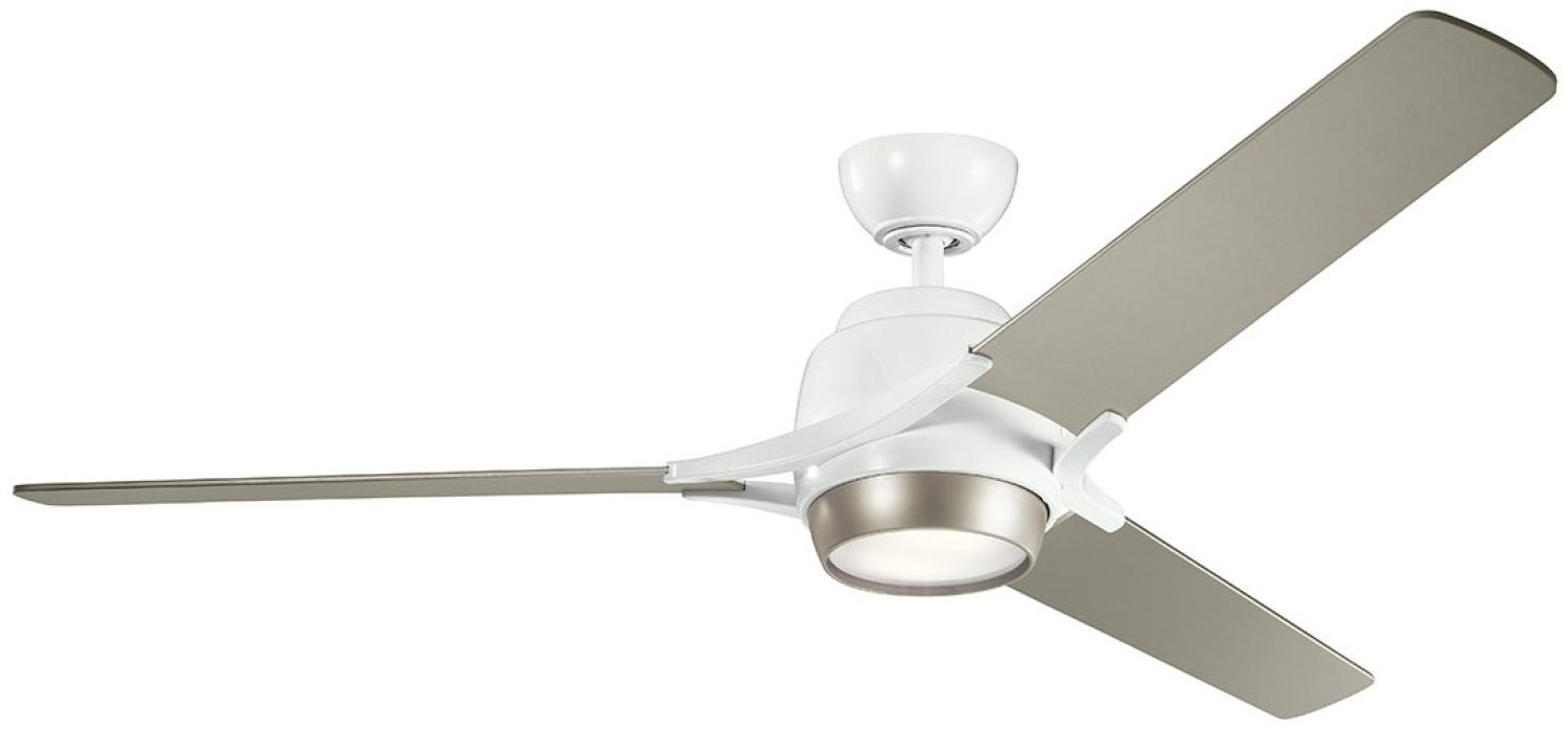 Elstead Lighting Zeus Deckenventilator LED weiß Bild 1