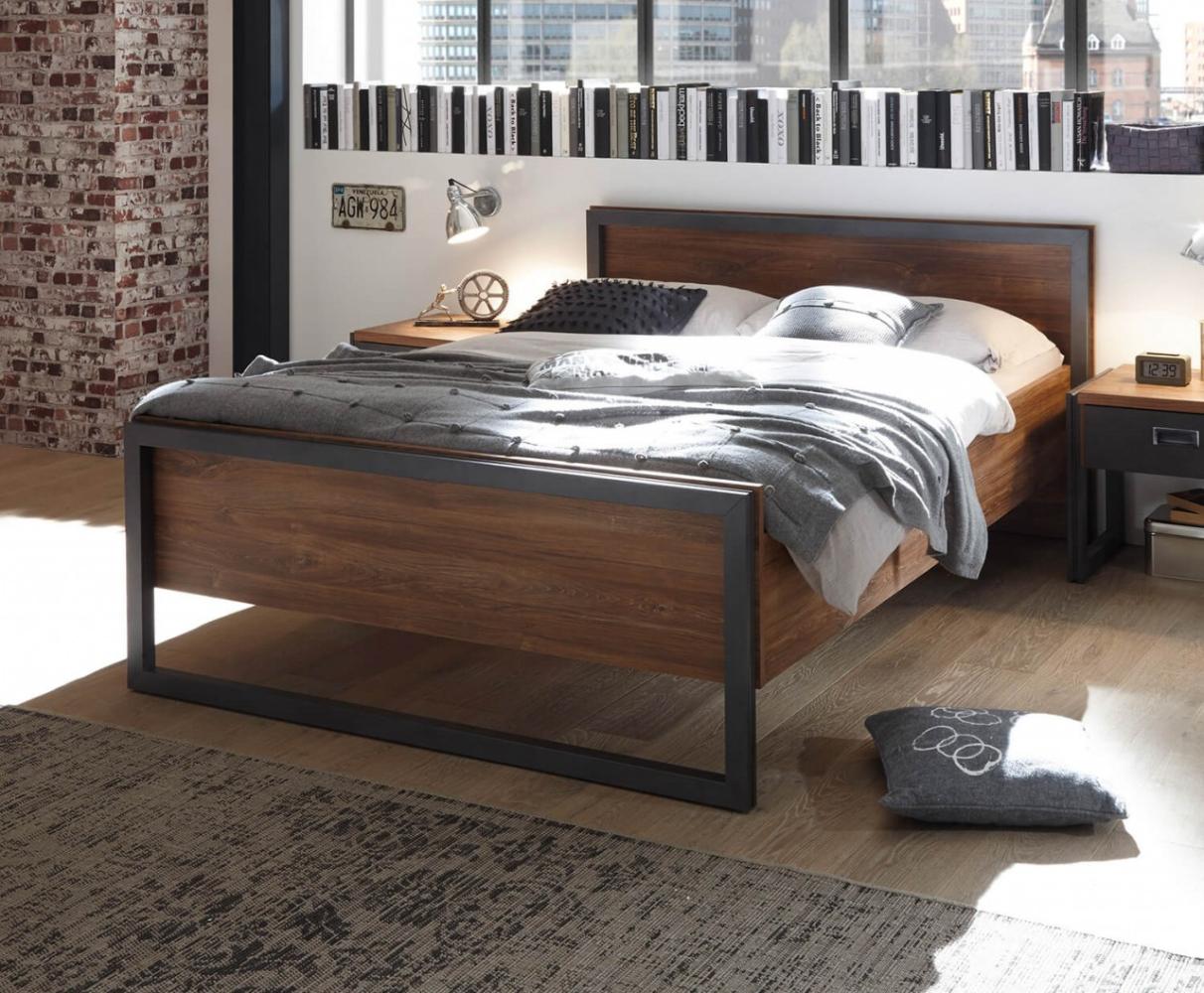 Bett Bettgestell Doppelbett Detroit 140x200cm Stirling Oak schiefer Bild 1