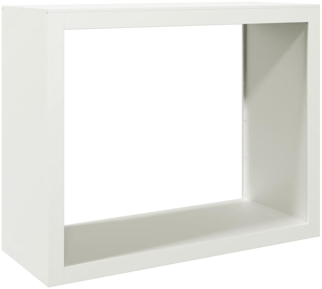 vidaXL Brennholzregal Weiß 100x40x80 cm Stahl 850976 Bild 1