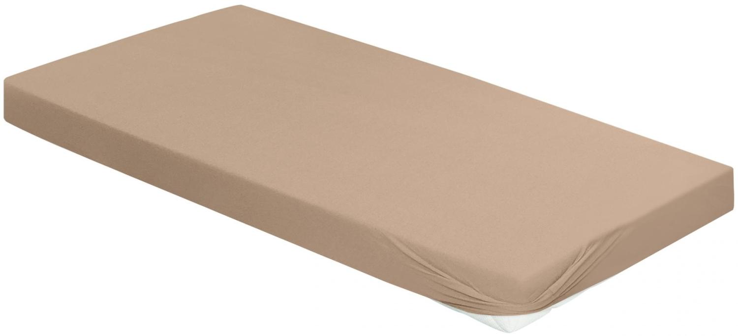 Irisette Fein-Biber Betttuch Merkur 0006 mocca 150 x 250 cm 6-40 mocca Bild 1