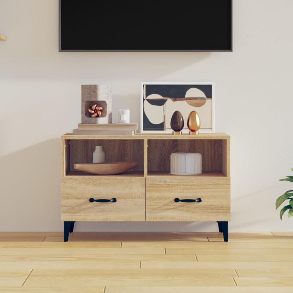TV-Schrank Sonoma-Eiche 80 x 36 x 50 cm Holzwerkstoff [812594] Bild 1