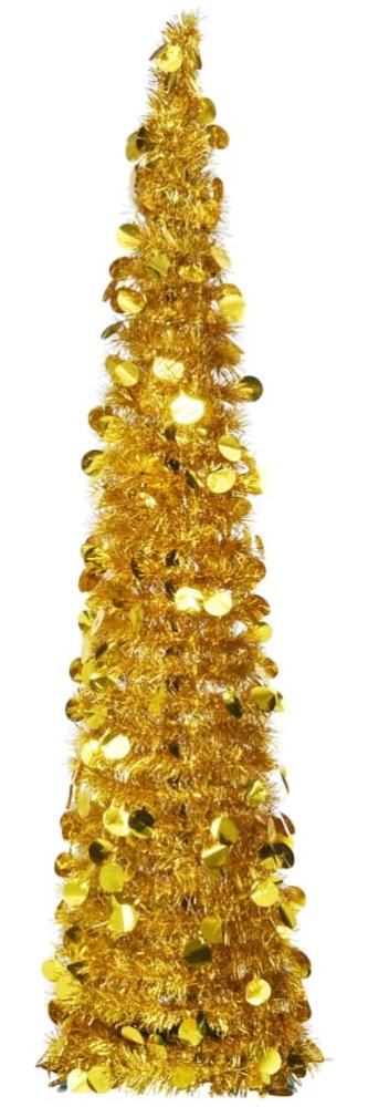 vidaXL Künstlicher Pop-Up-Weihnachtsbaum Golden 150 cm PET 320983 Bild 1