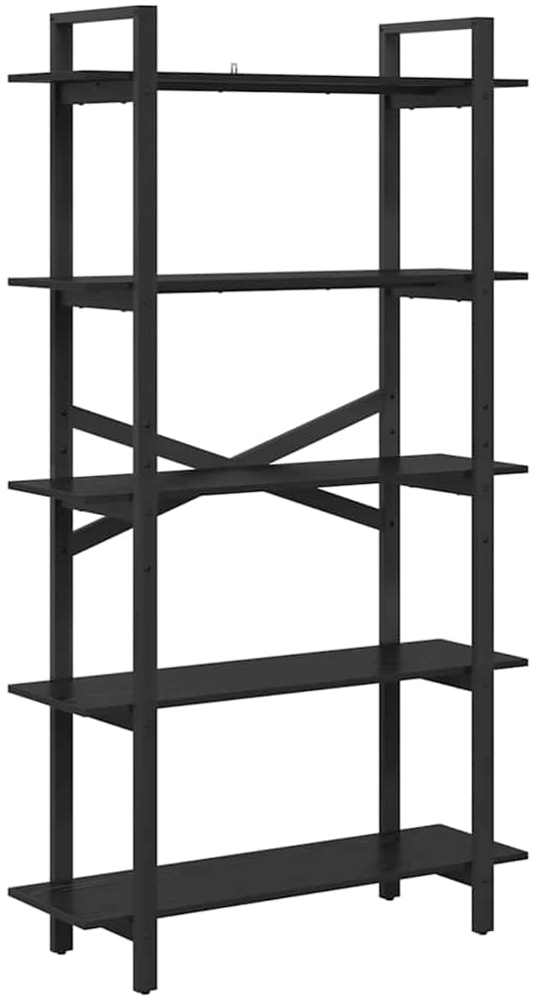 vidaXL Bücherregal Schwarz Eichen-Optik 100 x 33,5 x 178 cm 883934 Bild 1