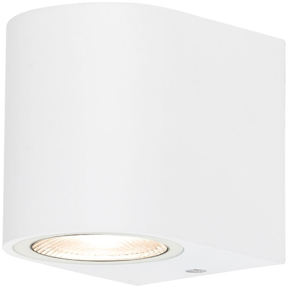 LED Wandleuchte Außen Weiß Rund GU10 Down Außenwandleuchte Wandlampe IP44 Bild 1