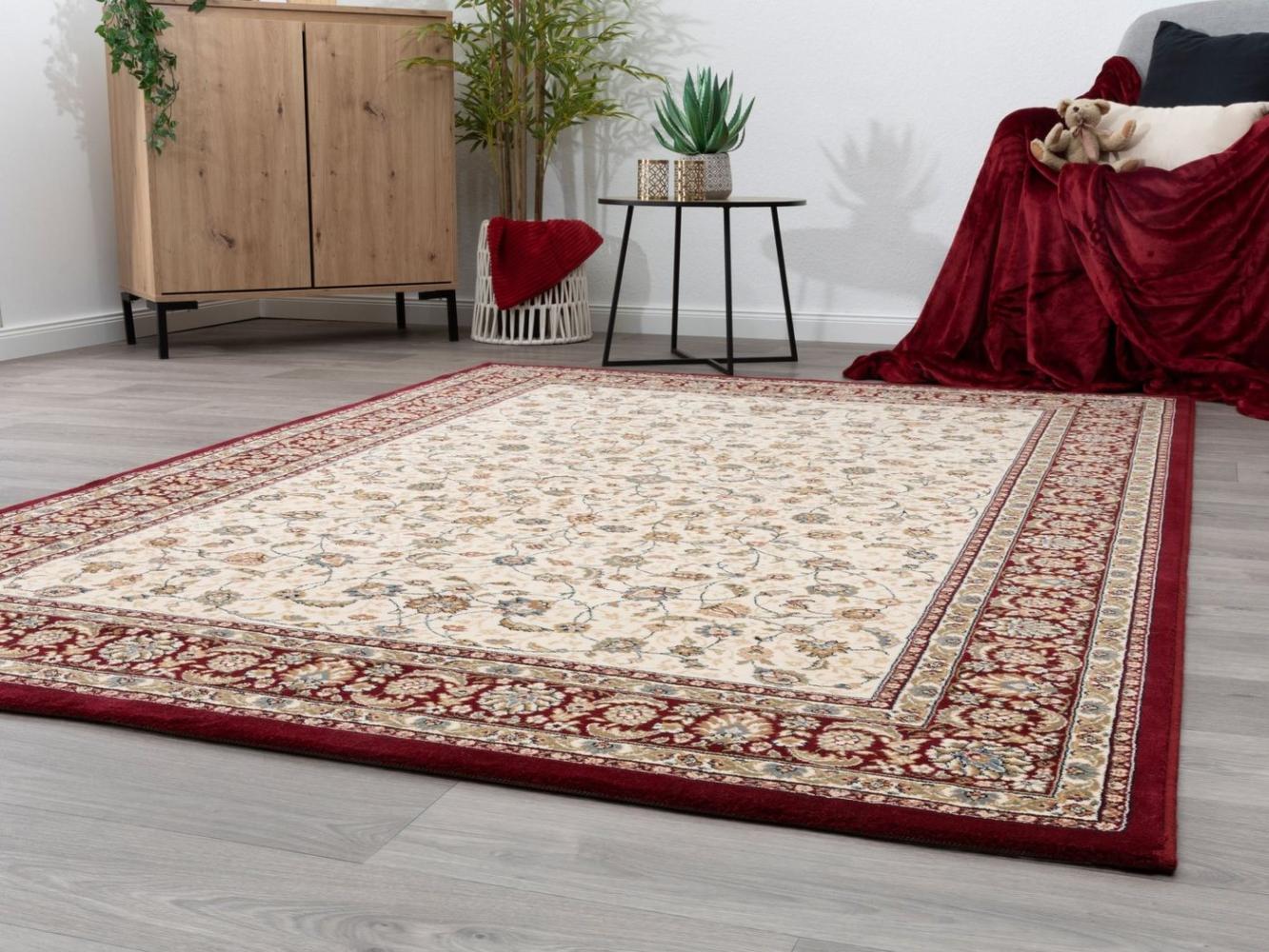 Designerteppich Classical Quality - Floral, Farbe: Beige/Rot, Größe: 67x230 cm Bild 1