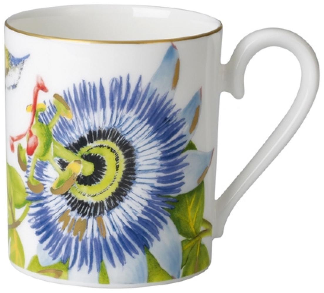 Villeroy & Boch Amazonia Becher mit Henkel Premium Bone Porcelain bunt 1035149651 / ! Vorteilset mit 6 * diesem Artikel und 4 EKM Living Trinkhalme aus Edelstahl ! Bild 1