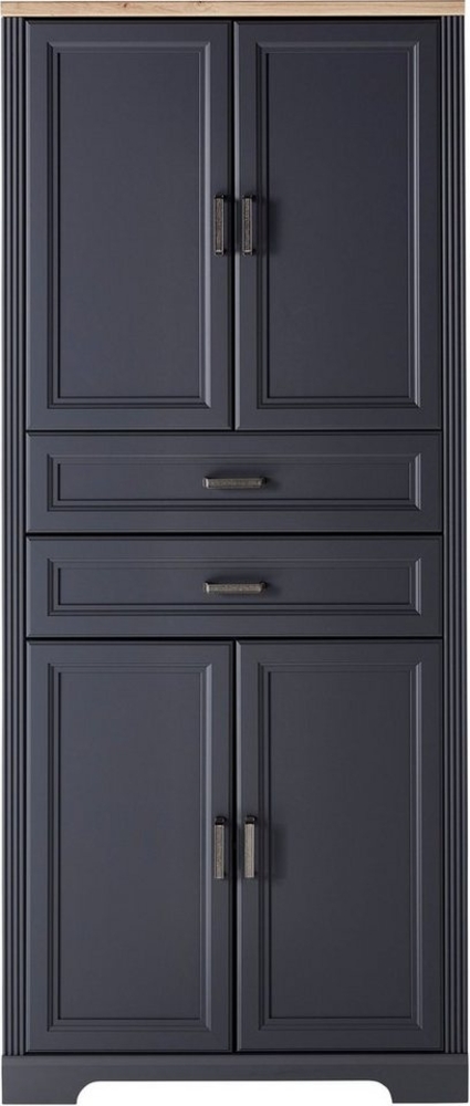Büroschrank Stauraumelement JASMIN 02 Graphit Artisan Eiche Bild 1