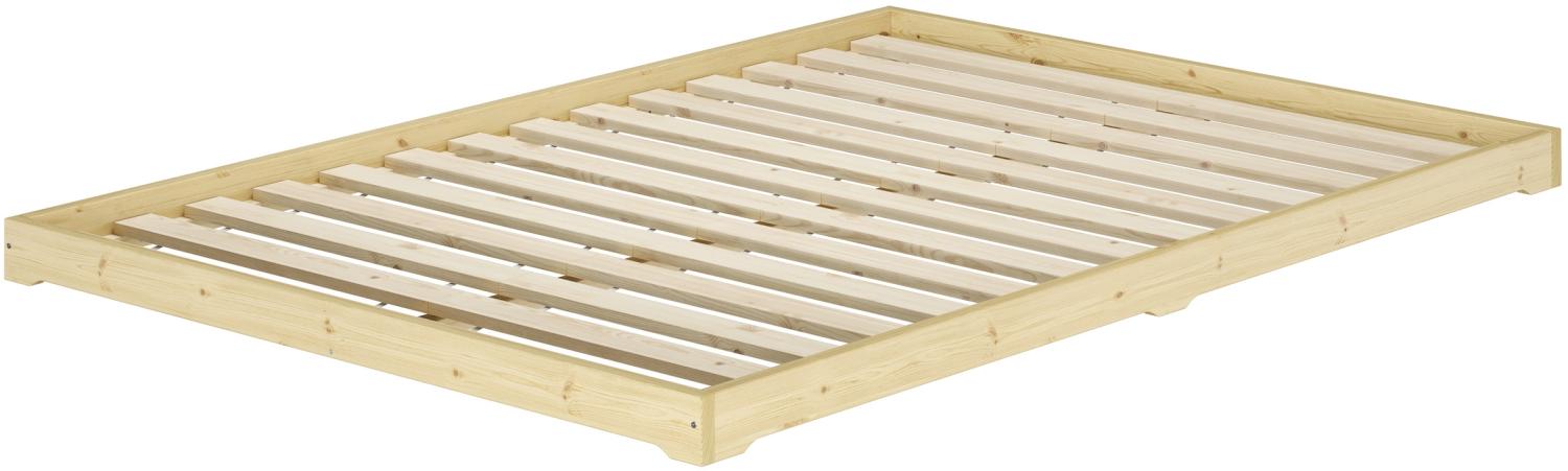 King Size Doppelbett 200x200 cm extra niedrig Loftbett Fichte Tanne geölt V-60.47-20Rollrost inkl. Bild 1