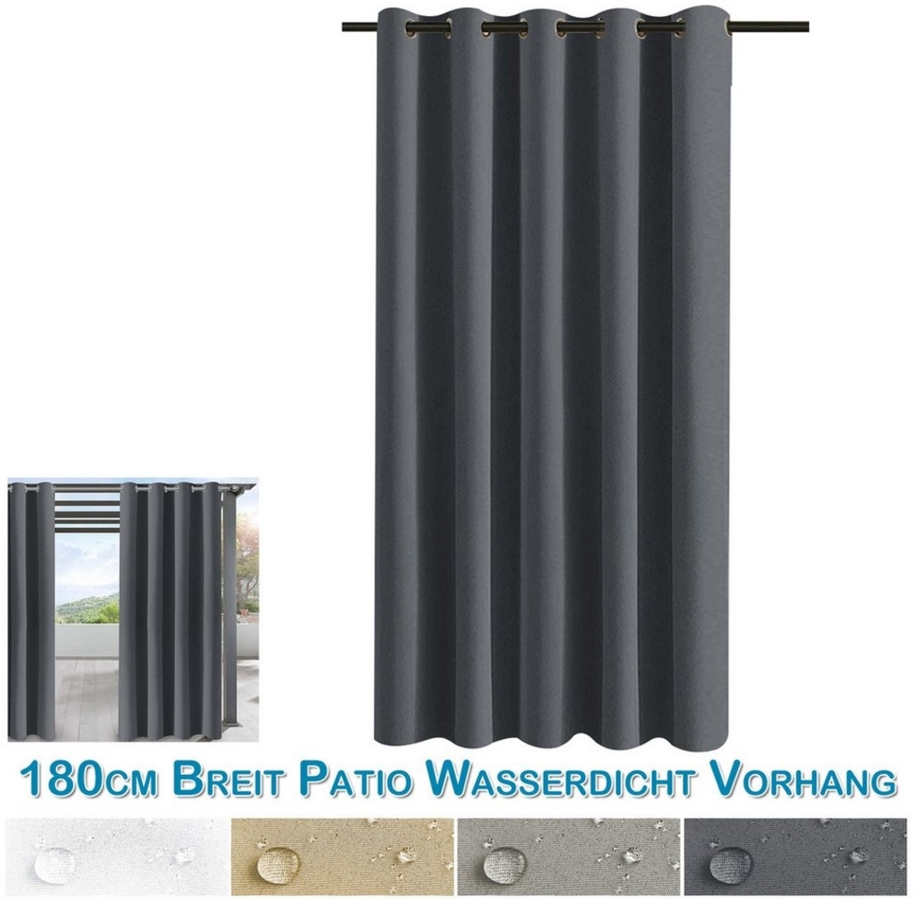 BTTO V&G Vorhang Outdoorvorhänge mit Ösen GartenVorhänge Balkon Gardine Verbreitern, Vorhang Sonnens-&Sichtschutz Bild 1