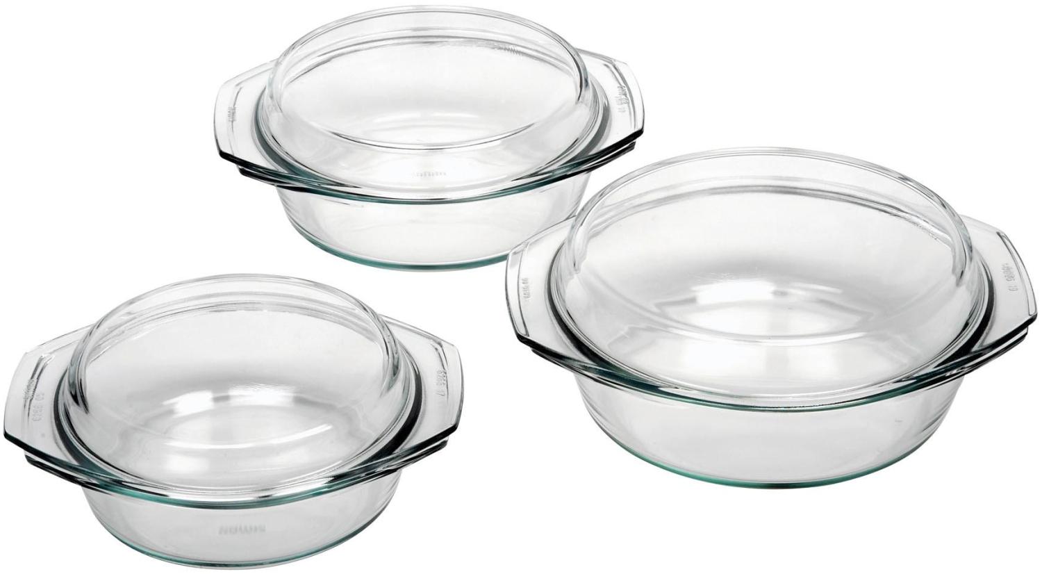 Schüsseln aus Glas, verschiedene Größen, transparent, 6-teilig (1 Set) Bild 1