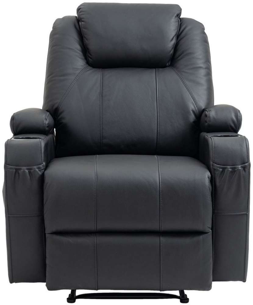 TPFLiving Sessel Boreto (Individuelle Massageprogramme für gezielte Entspannung, Wärmefunktion fördert das Wohlbefinden und lockert Muskeln), Maße (TxBxH): 94 x 83 x 105cm - Farbe: schwarz Bild 1