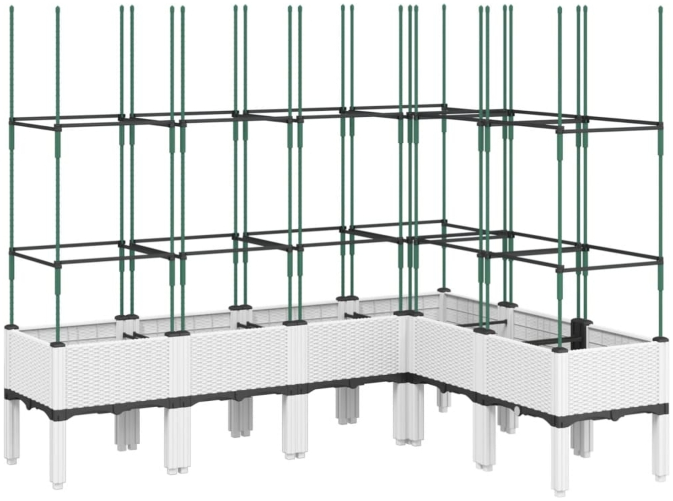 vidaXL Pflanzkübel mit Rankgitter Weiß 160x120x142,5 cm PP 367969 Bild 1