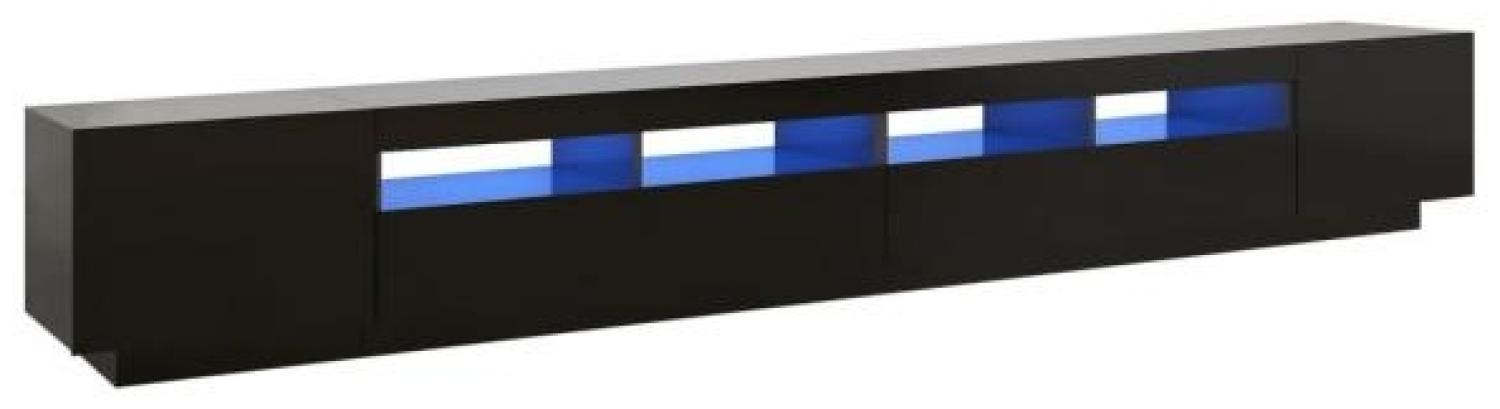vidaXL TV-Schrank mit LED-Leuchten Schwarz 300x35x40 cm 3081925 Bild 1