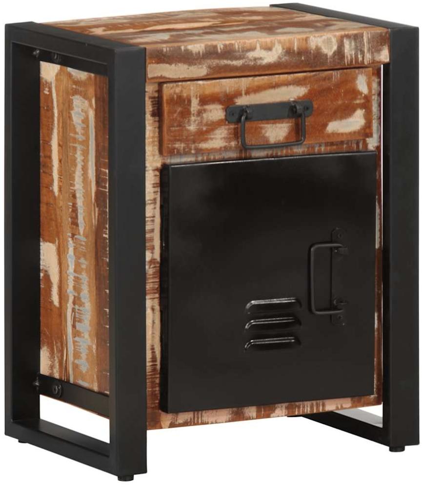 vidaXL Nachttisch Mehrfarbig 40x30x50 cm Altholz Massiv 4013561 Bild 1