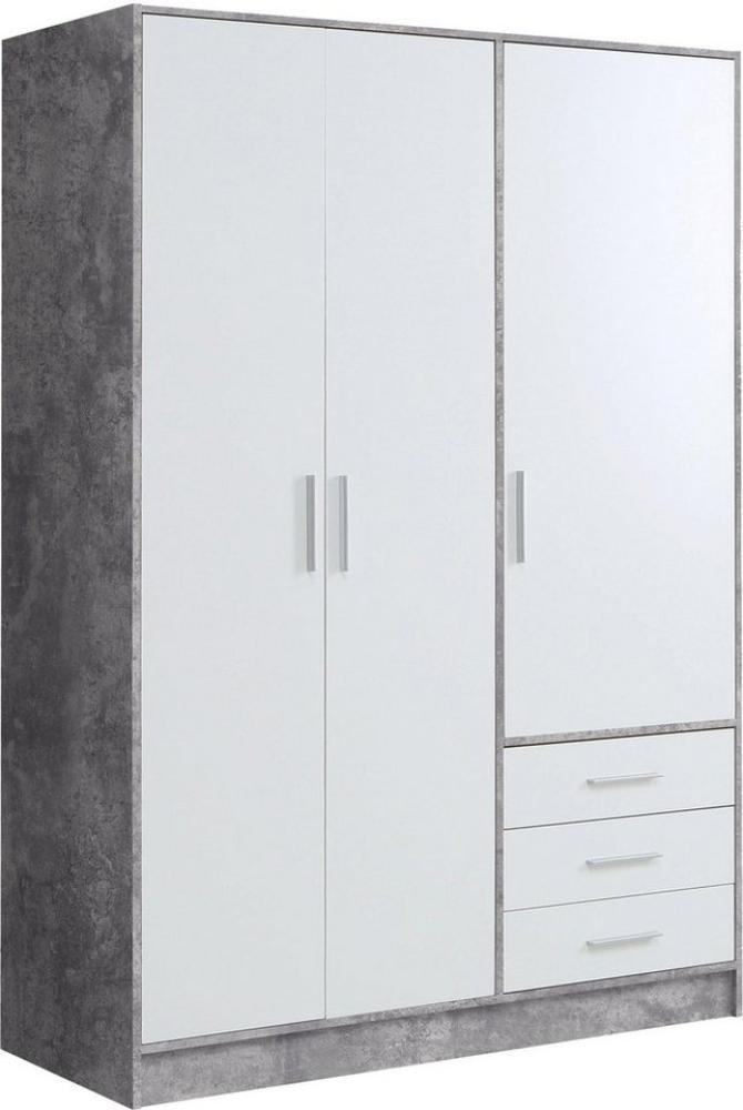 FORTE Kleiderschrank Jupiter, Made in Europe, mit Schubladen (Maße (T/H): 60/200 cm) viel Stauraum, 2 Breiten und 4 Farben Bild 1