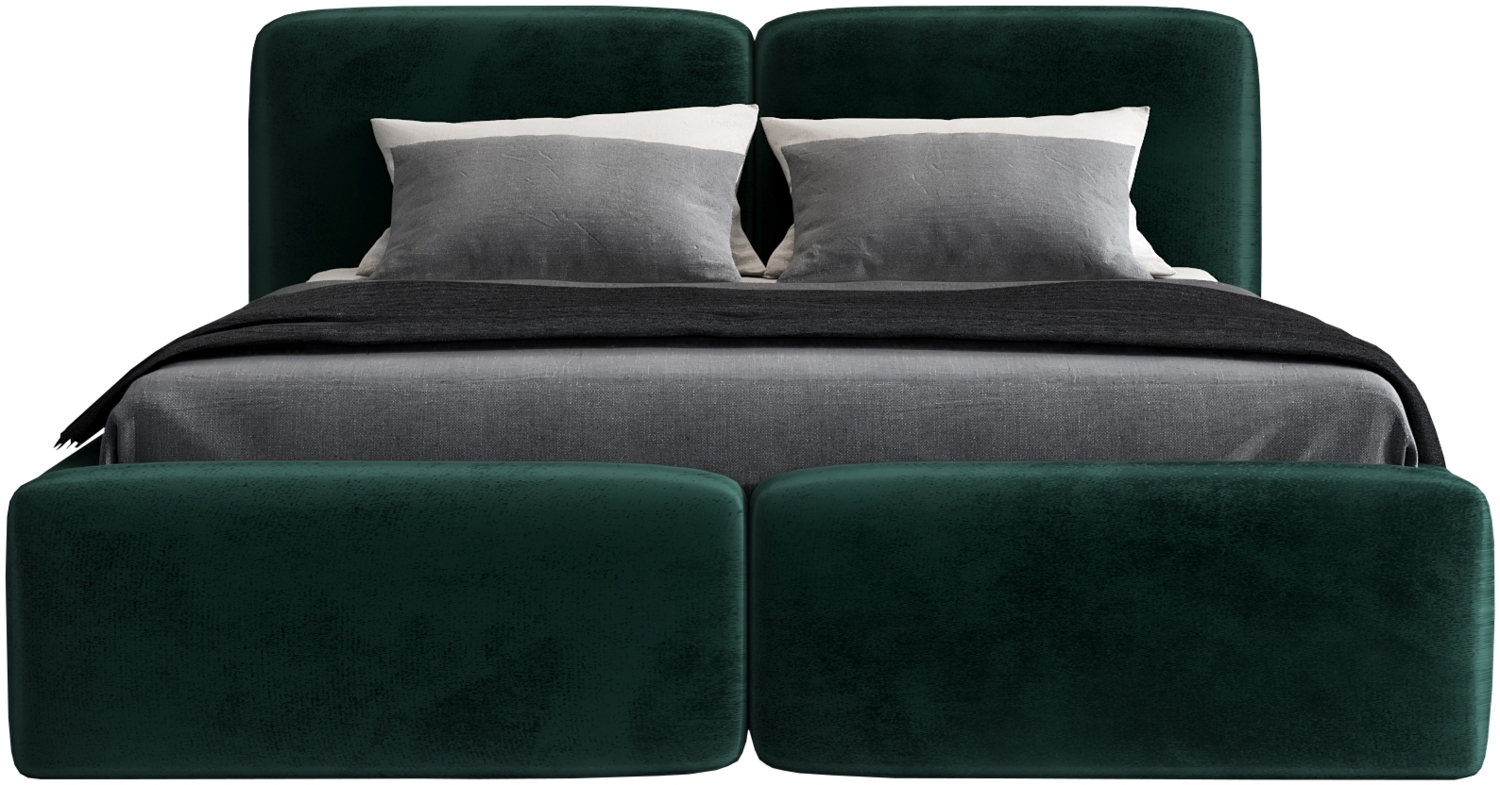 Polsterbett OLKE 180x200 ohne Matratze mit Bettkasten und Lattenrost. Farbe: Minze 13 Bild 1