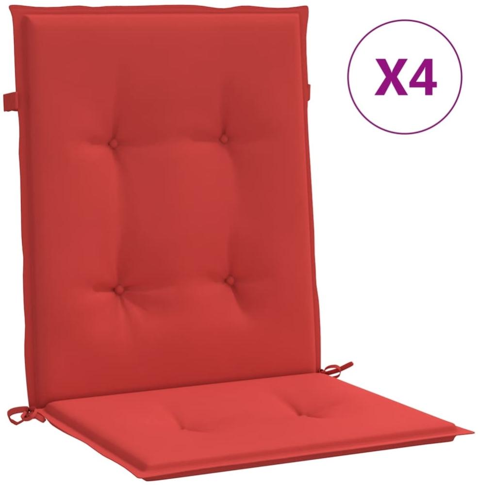 vidaXL Gartenstuhlauflagen für Niedriglehner 4 Stk. Rot 100x50x3 cm 47559 Bild 1