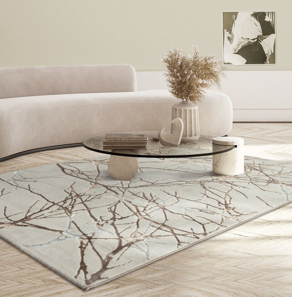 the carpet Teppich Mila, rechteckig, Höhe: 8 mm, moderner Wohnzimmer Teppich elegant glänzender Flor Bild 1
