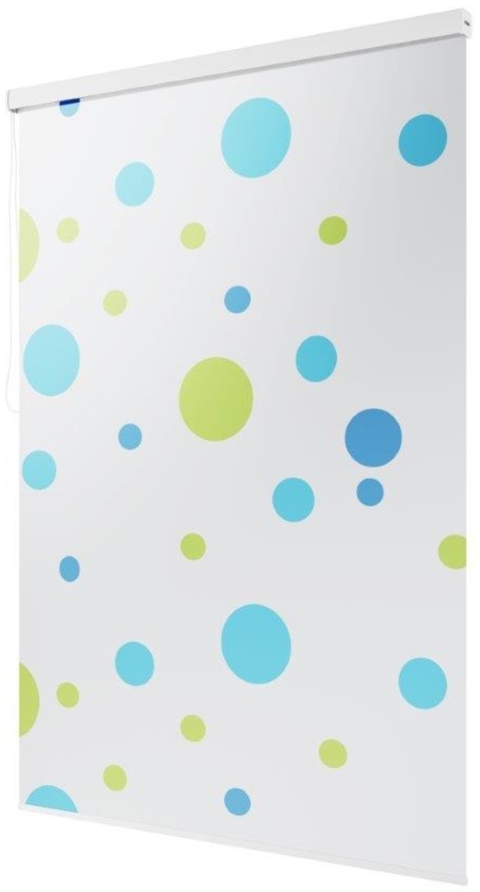 Halb-Kassetten Duschrollo 120x240 cm Modell Sylt blau grün Duschvorhang Bild 1