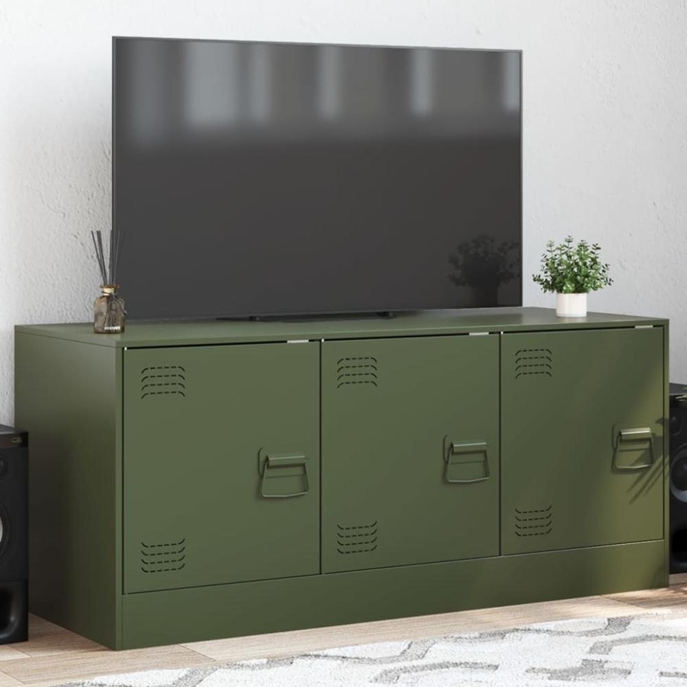 vidaXL TV-Schrank Olivgrün 99x39x44 cm Stahl 841647 Bild 1