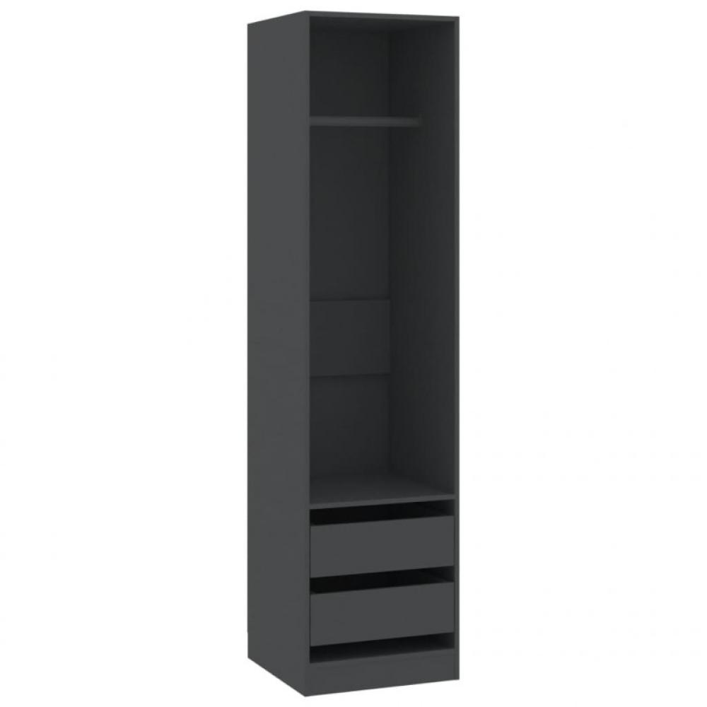 vidaXL Kleiderschrank mit Schubladen Grau 50x50x200 cm Holzwerkstoff 800614 Bild 1