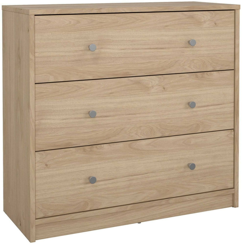 Dmora Kommode Alert, Mehrzweckkommode, Schlafzimmerkommode, Schrank mit Schubladen, 72x30 h68 cm, Eiche Bild 1