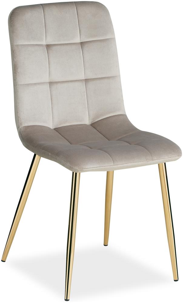 Esszimmerstuhl Modern, Polyester Creme Bild 1