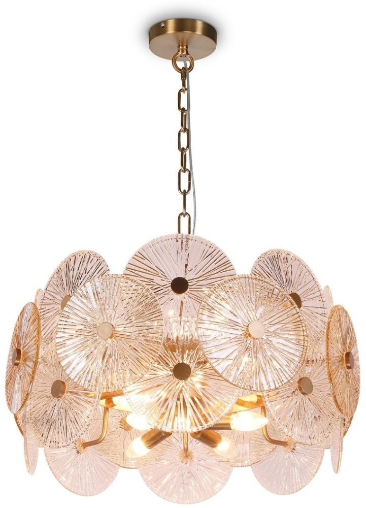 Maytoni Pendelleuchte Aster Modern 8-flammig goldfarben rund Bild 1