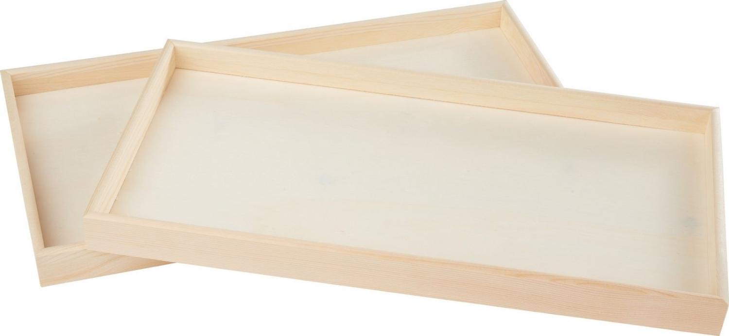 VBS Tablett Deco-Style, Holz, 40 x 20 cm 2er-Pack Bild 1