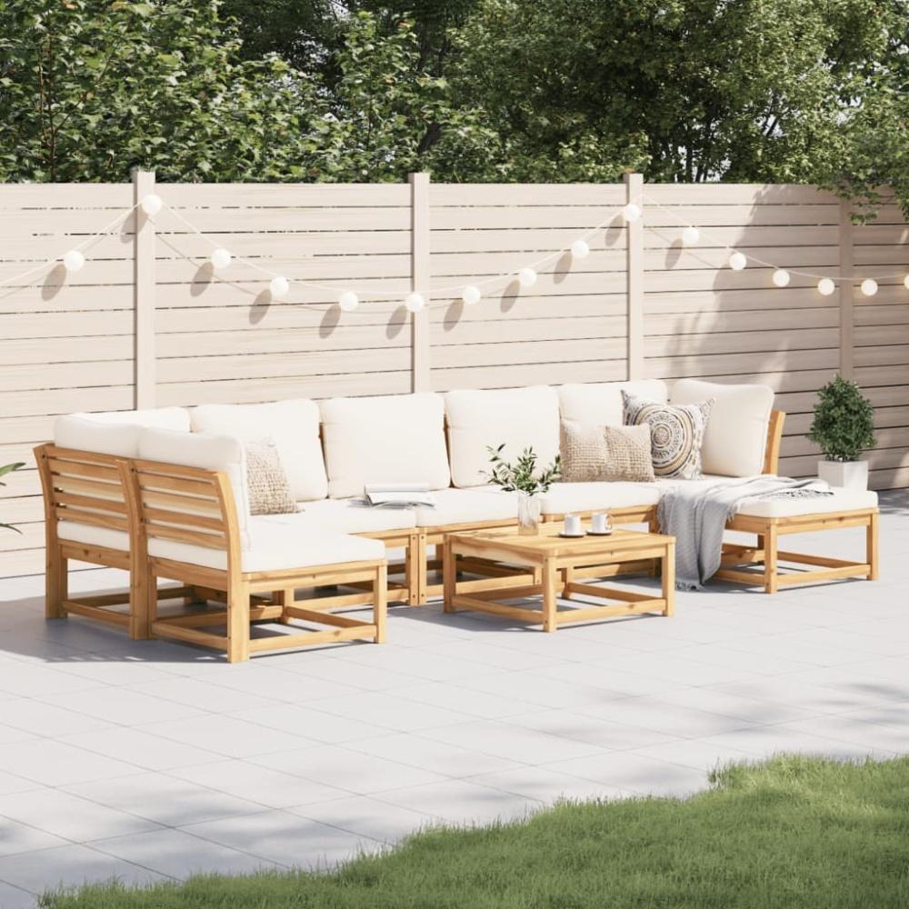 vidaXL 8-tlg. Garten-Lounge-Set mit Kissen Massivholz Akazie 3214305 Bild 1