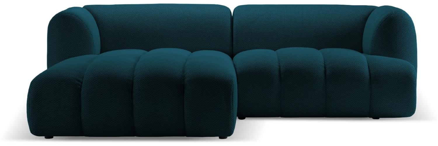 Micadoni Modulares Ecksofa Harry 3-Sitzer Links 3D-Stoff Marineblau Bild 1